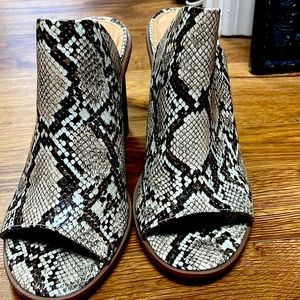 Cute Snakeskin Mule Heels